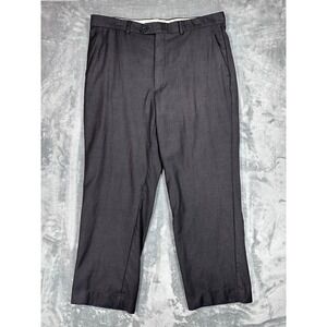 Santorelli Romeo Luxury Serge Mens 36 Dress Pants Gray 100% Wool Made in Italy